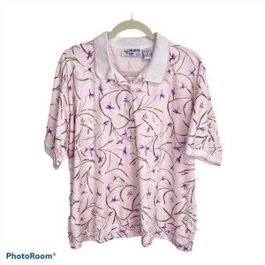 Pardise Bay Short Sleeve Floral Pullover Top Sz 2X